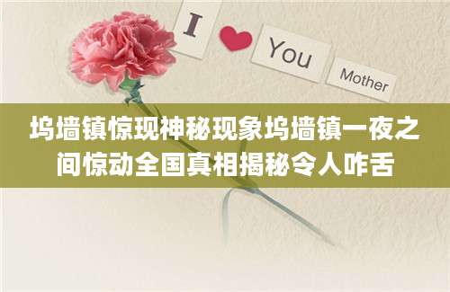 坞墙镇惊现神秘现象坞墙镇一夜之间惊动全国真相揭秘令人咋舌