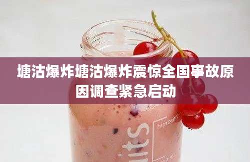 塘沽爆炸塘沽爆炸震惊全国事故原因调查紧急启动