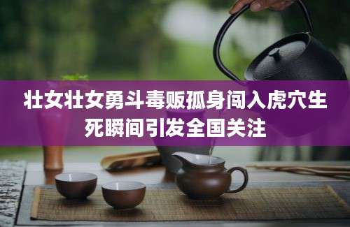 壮女壮女勇斗毒贩孤身闯入虎穴生死瞬间引发全国关注