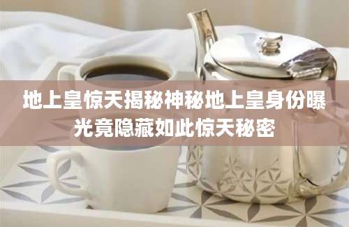 地上皇惊天揭秘神秘地上皇身份曝光竟隐藏如此惊天秘密