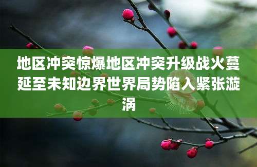 地区冲突惊爆地区冲突升级战火蔓延至未知边界世界局势陷入紧张漩涡