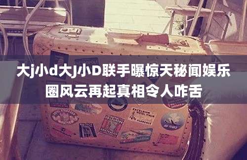 大j小d大J小D联手曝惊天秘闻娱乐圈风云再起真相令人咋舌