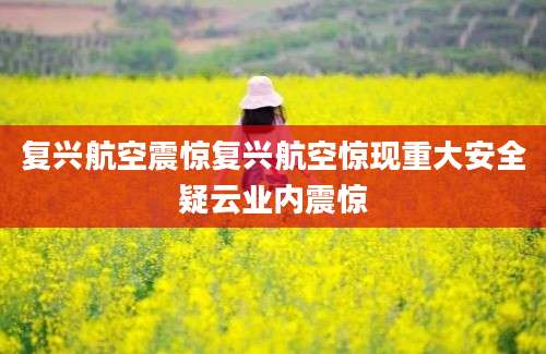 复兴航空震惊复兴航空惊现重大安全疑云业内震惊