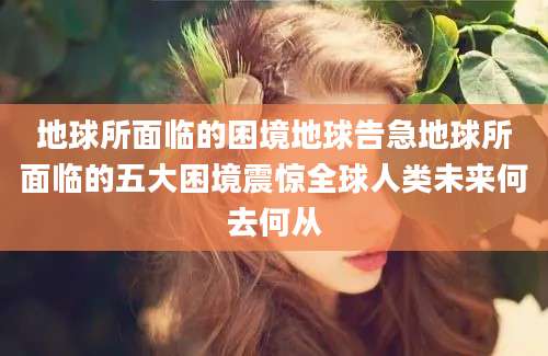 地球所面临的困境地球告急地球所面临的五大困境震惊全球人类未来何去何从