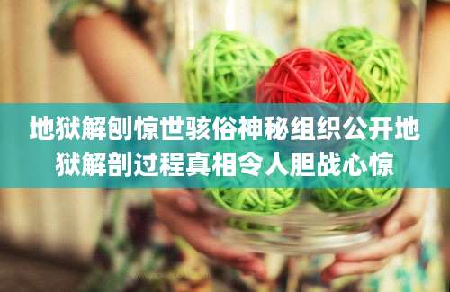 地狱解刨惊世骇俗神秘组织公开地狱解剖过程真相令人胆战心惊