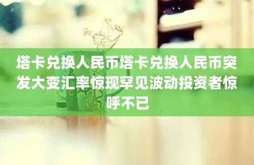 塔卡兑换人民币塔卡兑换人民币突发大变汇率惊现罕见波动投资者惊呼不已