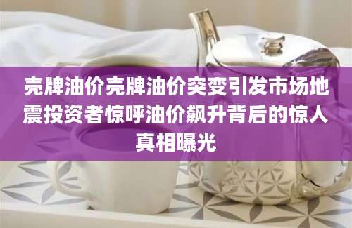 壳牌油价壳牌油价突变引发市场地震投资者惊呼油价飙升背后的惊人真相曝光