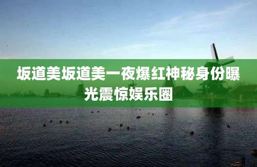 坂道美坂道美一夜爆红神秘身份曝光震惊娱乐圈