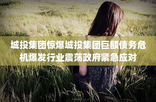 城投集团惊爆城投集团巨额债务危机爆发行业震荡政府紧急应对