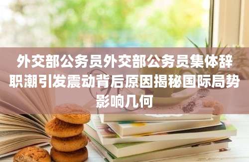 外交部公务员外交部公务员集体辞职潮引发震动背后原因揭秘国际局势影响几何