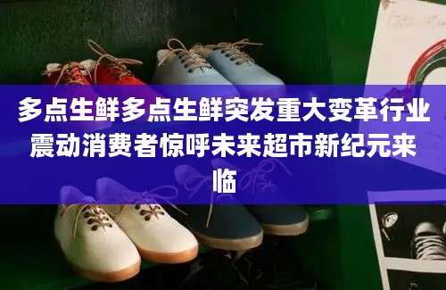 多点生鲜多点生鲜突发重大变革行业震动消费者惊呼未来超市新纪元来临