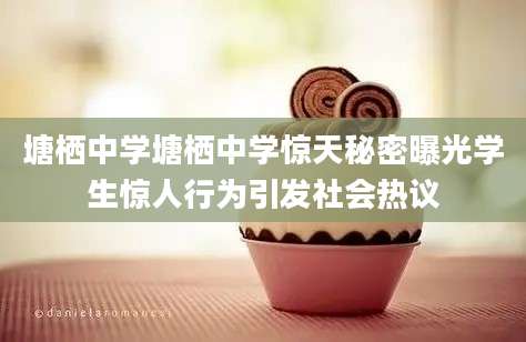 塘栖中学塘栖中学惊天秘密曝光学生惊人行为引发社会热议