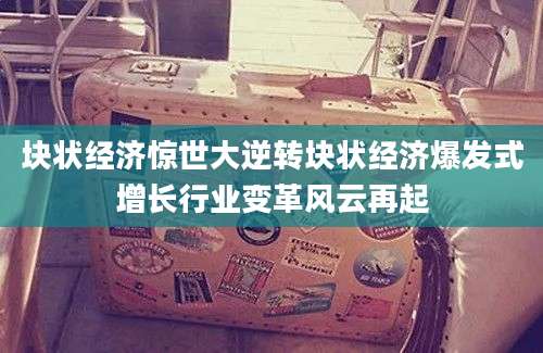 块状经济惊世大逆转块状经济爆发式增长行业变革风云再起