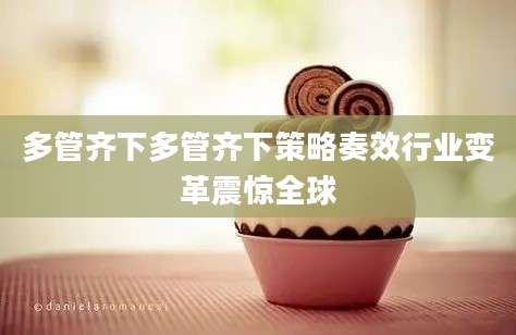 多管齐下多管齐下策略奏效行业变革震惊全球