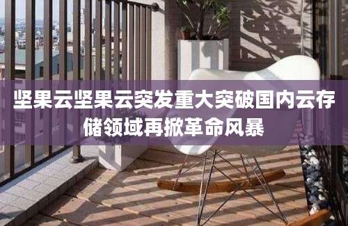 坚果云坚果云突发重大突破国内云存储领域再掀革命风暴