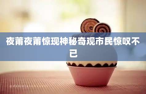 夜莆夜莆惊现神秘奇观市民惊叹不已