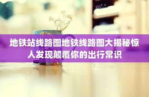 地铁站线路图地铁线路图大揭秘惊人发现颠覆你的出行常识