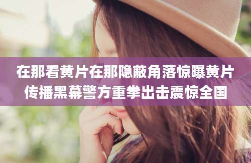 在那看黄片在那隐蔽角落惊曝黄片传播黑幕警方重拳出击震惊全国