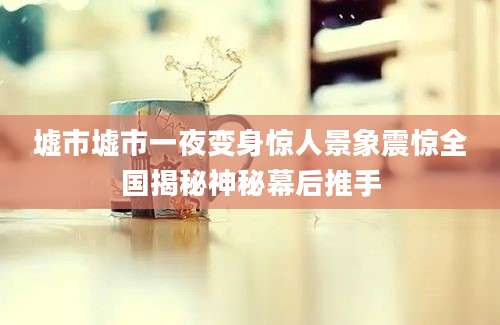 墟市墟市一夜变身惊人景象震惊全国揭秘神秘幕后推手
