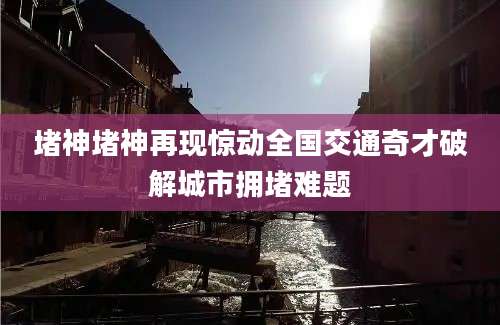堵神堵神再现惊动全国交通奇才破解城市拥堵难题