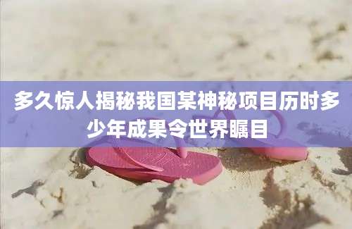 多久惊人揭秘我国某神秘项目历时多少年成果令世界瞩目