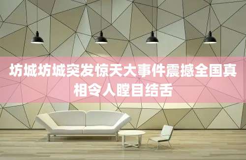 坊城坊城突发惊天大事件震撼全国真相令人瞠目结舌