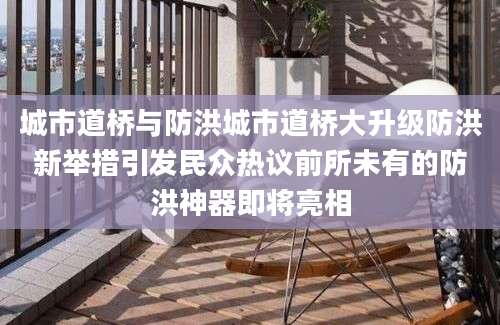 城市道桥与防洪城市道桥大升级防洪新举措引发民众热议前所未有的防洪神器即将亮相