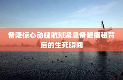 备降惊心动魄航班紧急备降揭秘背后的生死瞬间