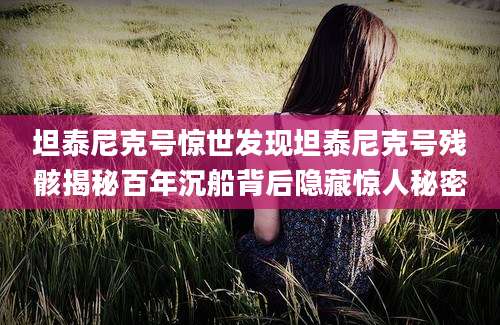 坦泰尼克号惊世发现坦泰尼克号残骸揭秘百年沉船背后隐藏惊人秘密