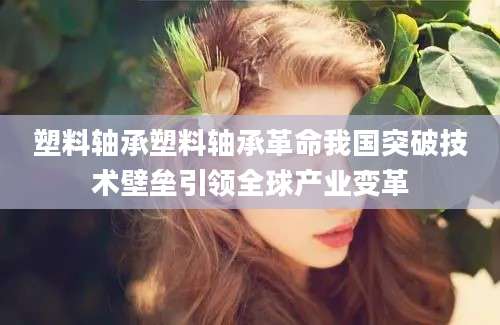 塑料轴承塑料轴承革命我国突破技术壁垒引领全球产业变革
