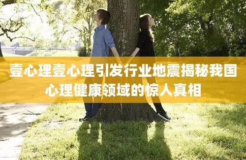 壹心理壹心理引发行业地震揭秘我国心理健康领域的惊人真相