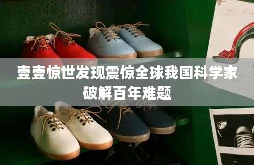 壹壹惊世发现震惊全球我国科学家破解百年难题