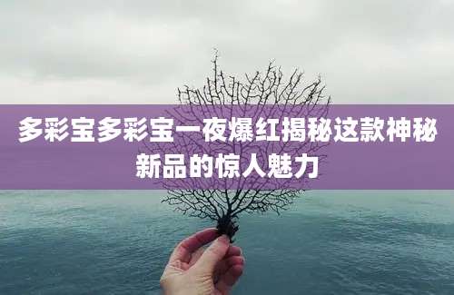 多彩宝多彩宝一夜爆红揭秘这款神秘新品的惊人魅力