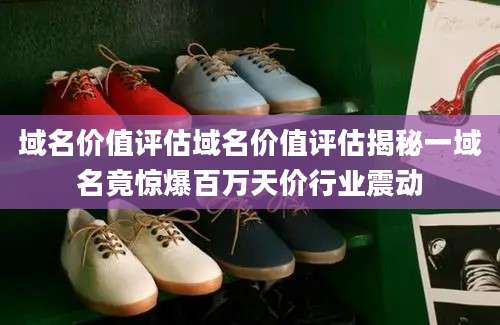 域名价值评估域名价值评估揭秘一域名竟惊爆百万天价行业震动